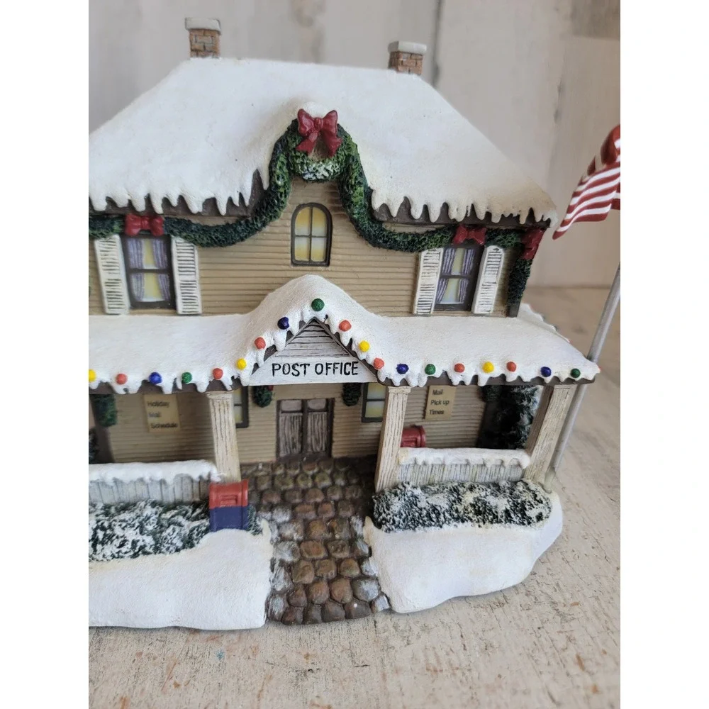 Hawthorne Village Post office Vintage Village accessory Xmas American flag
